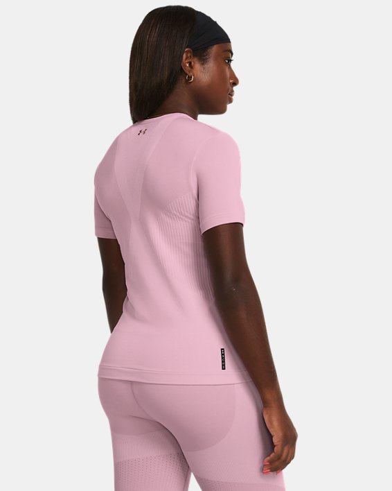Women's UA Vanish Elite Seamless Short Sleeve, Pink, pdpMainDesktop image number 1